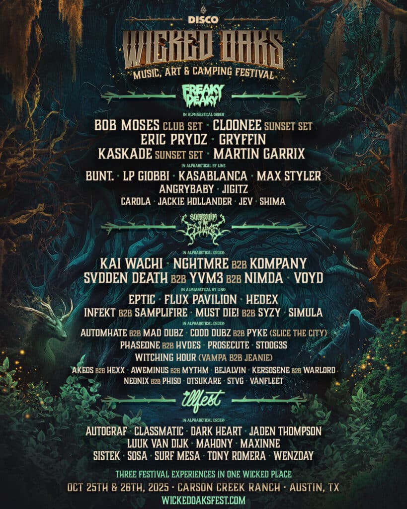 Wicked Oaks Festival 2025 - Lineup