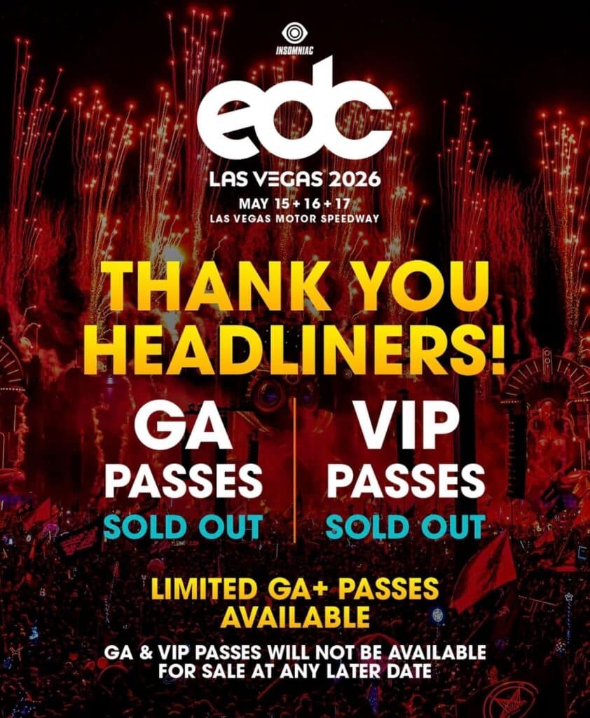 EDC Las Vegas 2026 GA VIP Sold Out