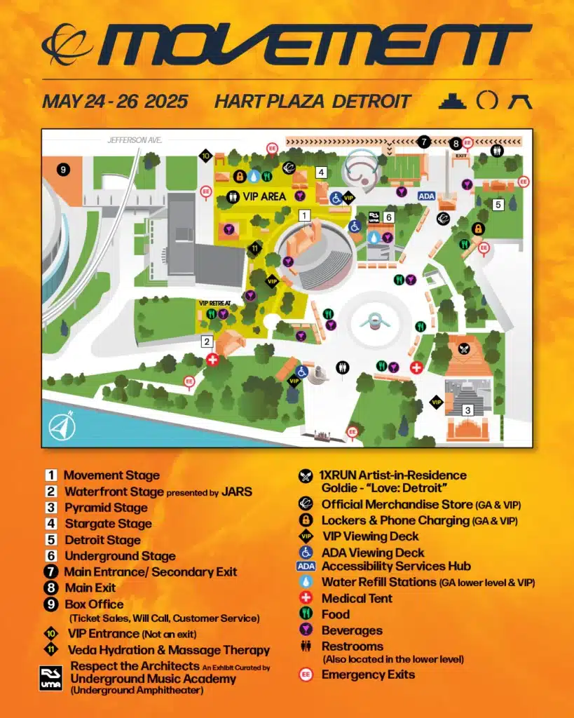 Movement 2025 Festival Map