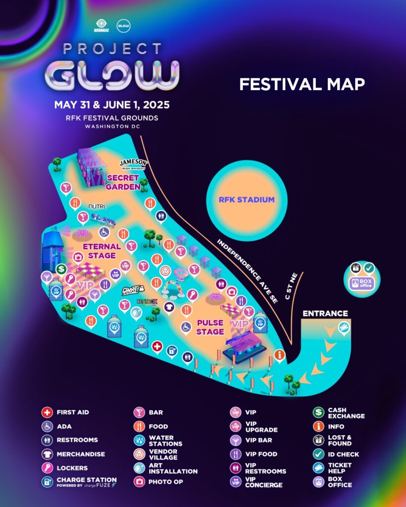 Project GLOW 2025 Festival Map