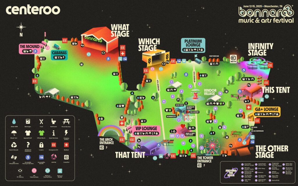 bonnaroo 2025 centeroo map