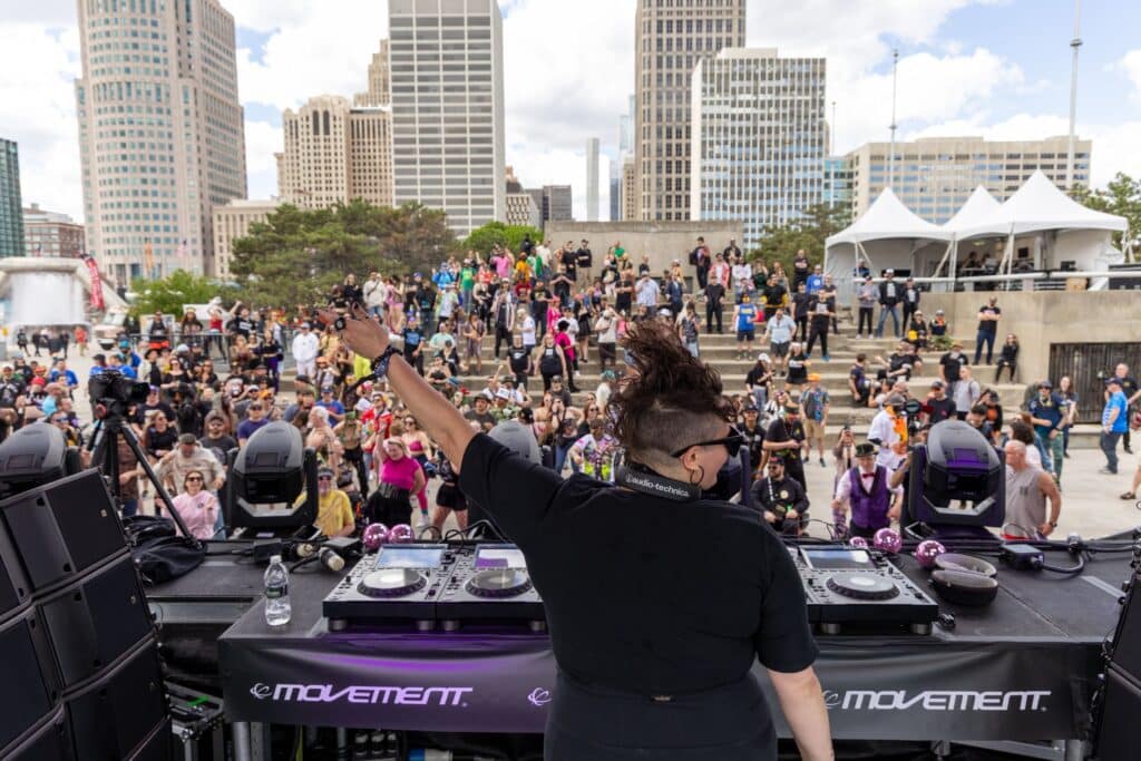 Raedy Lex on the Pyramid Stage at Movement Detroit 2025