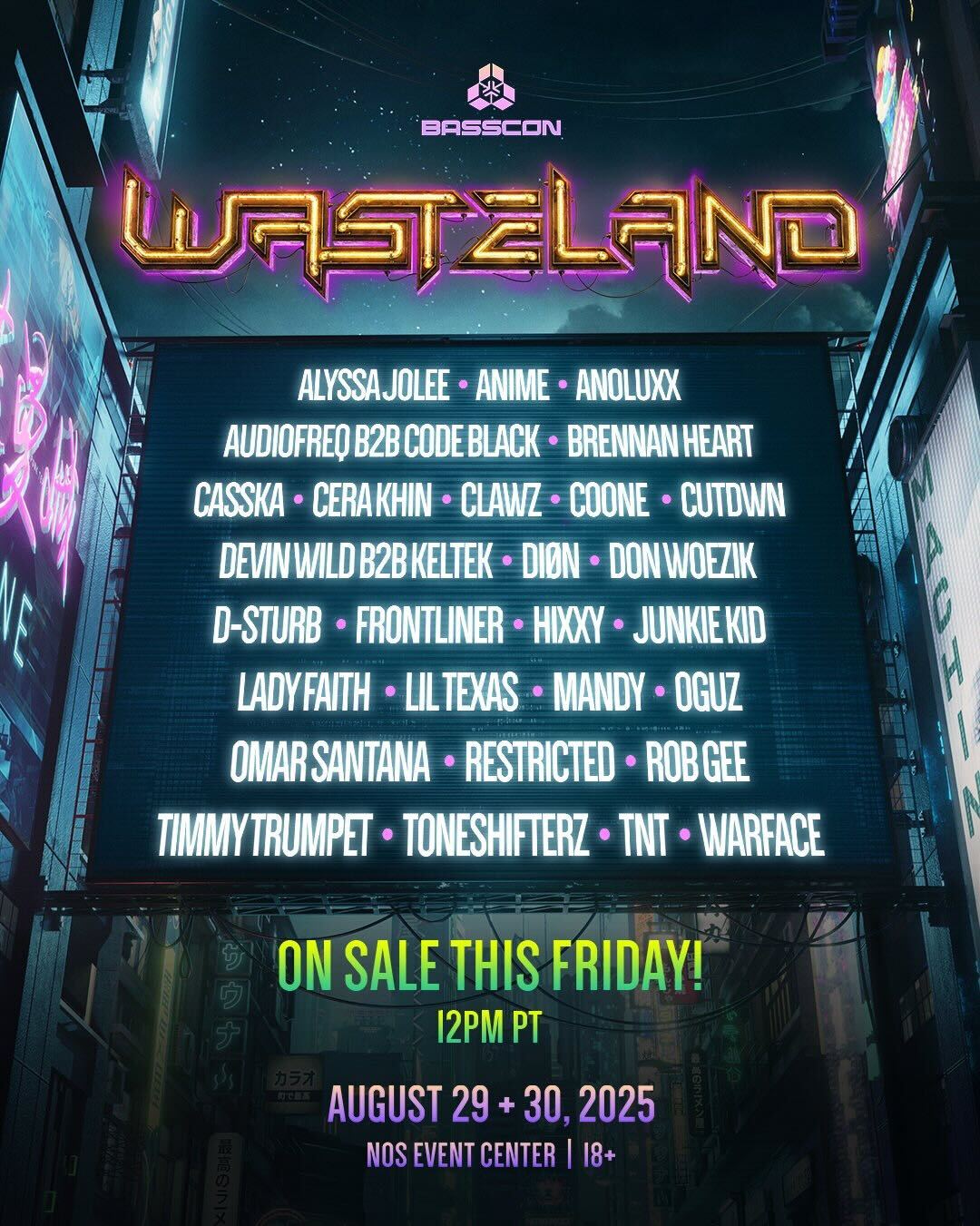 Basscon Wasteland 2025 - Lineup