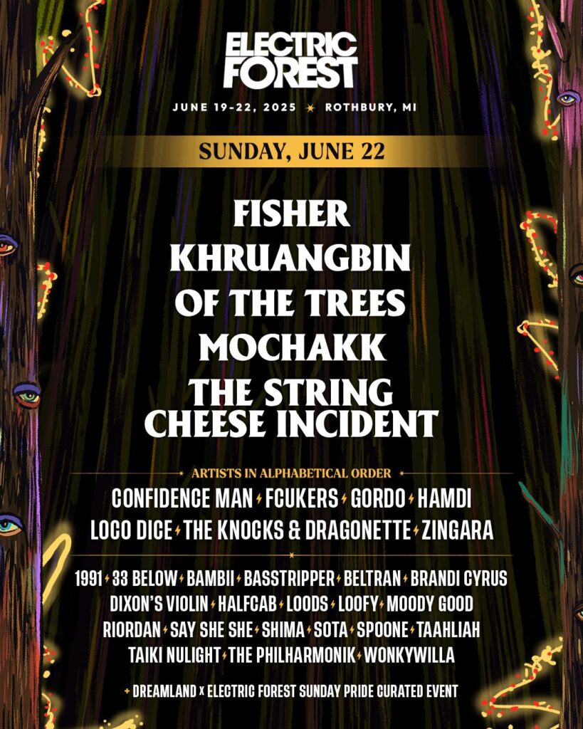 Electric Forest 2025 Lineup - Sunday