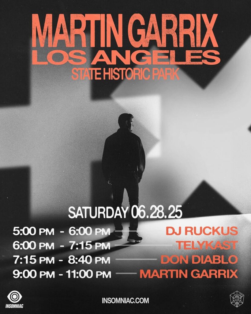 Martin Garrix at LA State Historic Park 2025 - Set Times Saturday