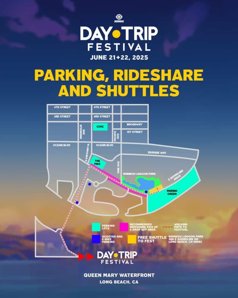 Day Trip Festival 2025 Parking, Rideshare, Shuttle Map