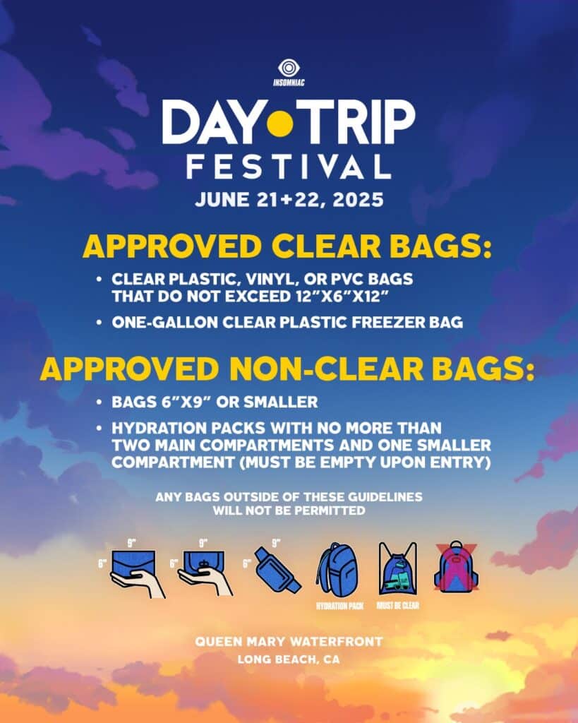 Day Trip Festival 2025 Bag Policy