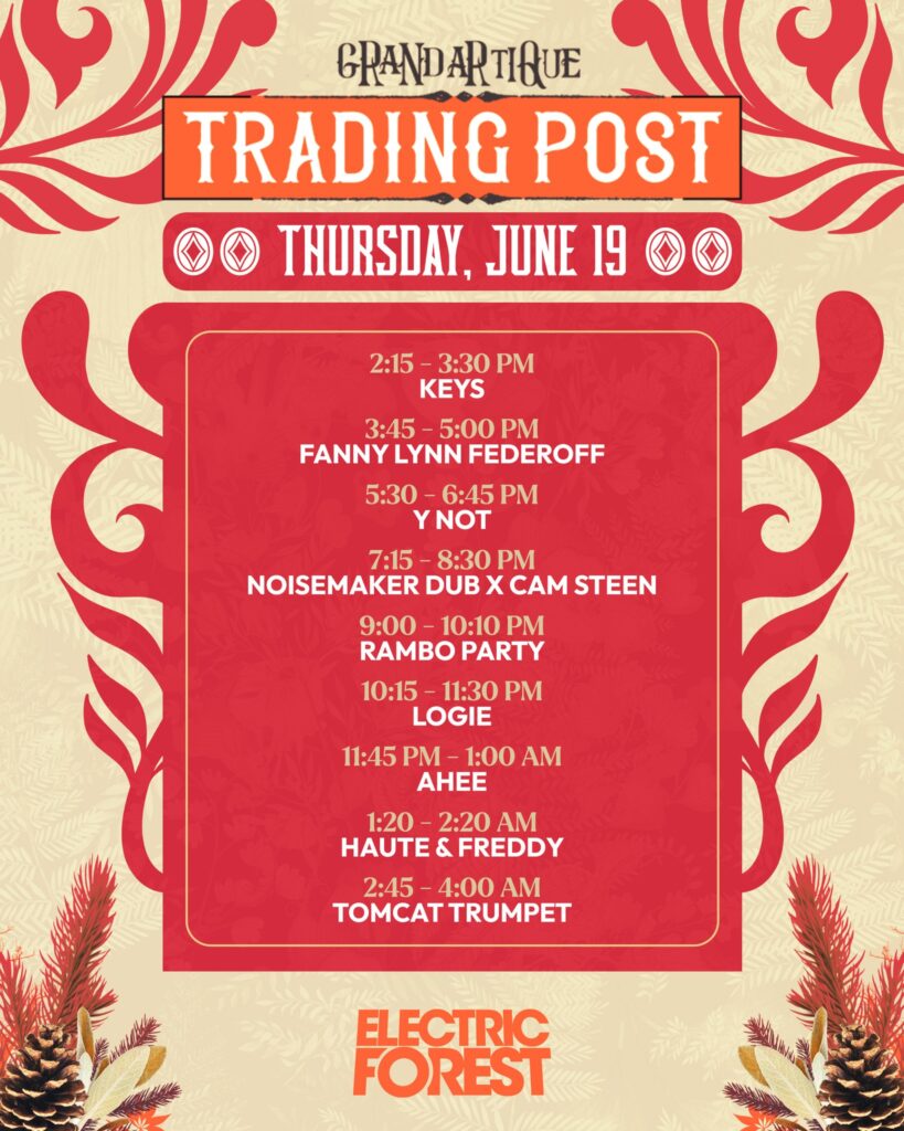 Electric Forest 2025 - Grand Artique Set Times Thursday