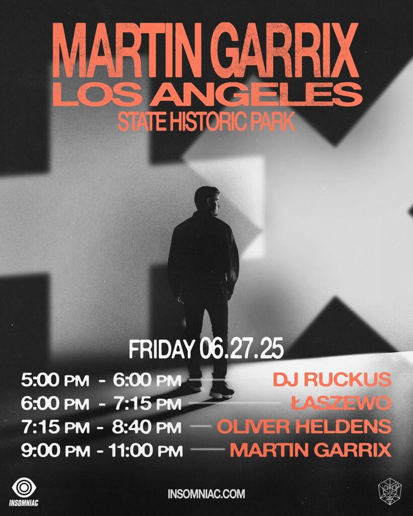 Martin Garrix at LA State Historic Park 2025 - Set Times Friday