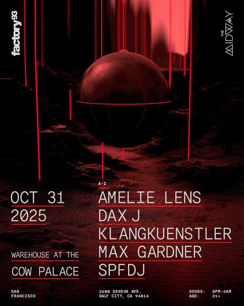 Factory 93 Presents: Halloween 2025 - Lineup