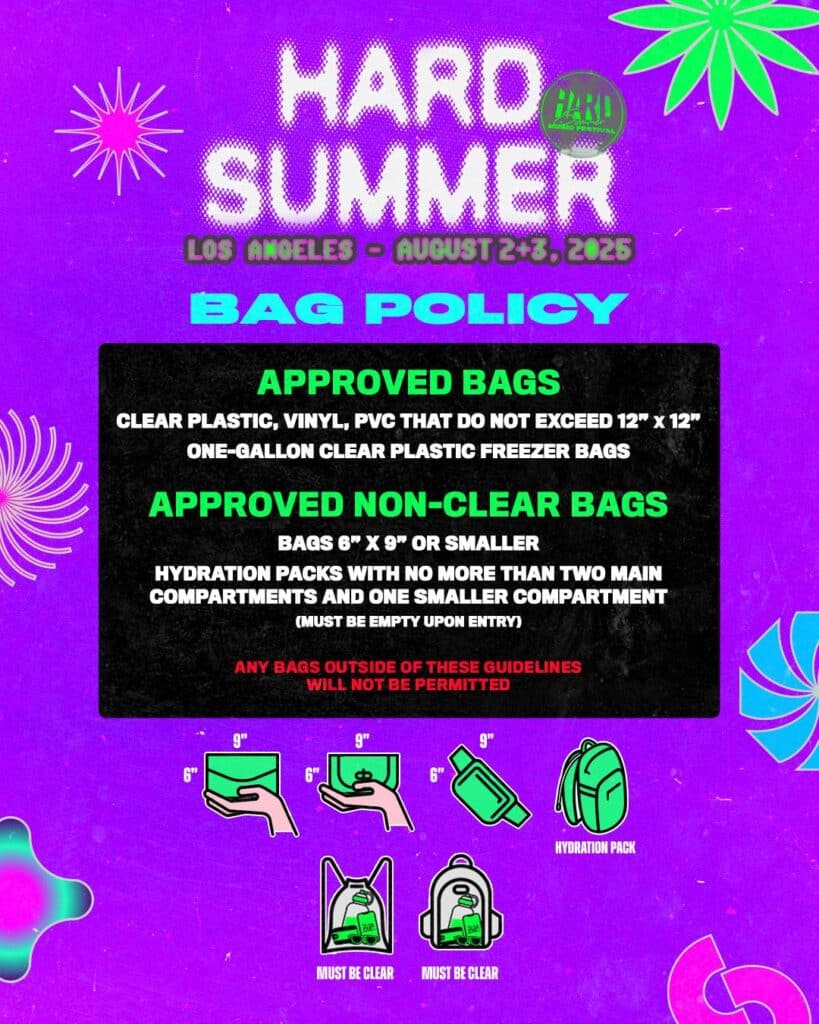 HARD Summer 2025 - Bag Policy