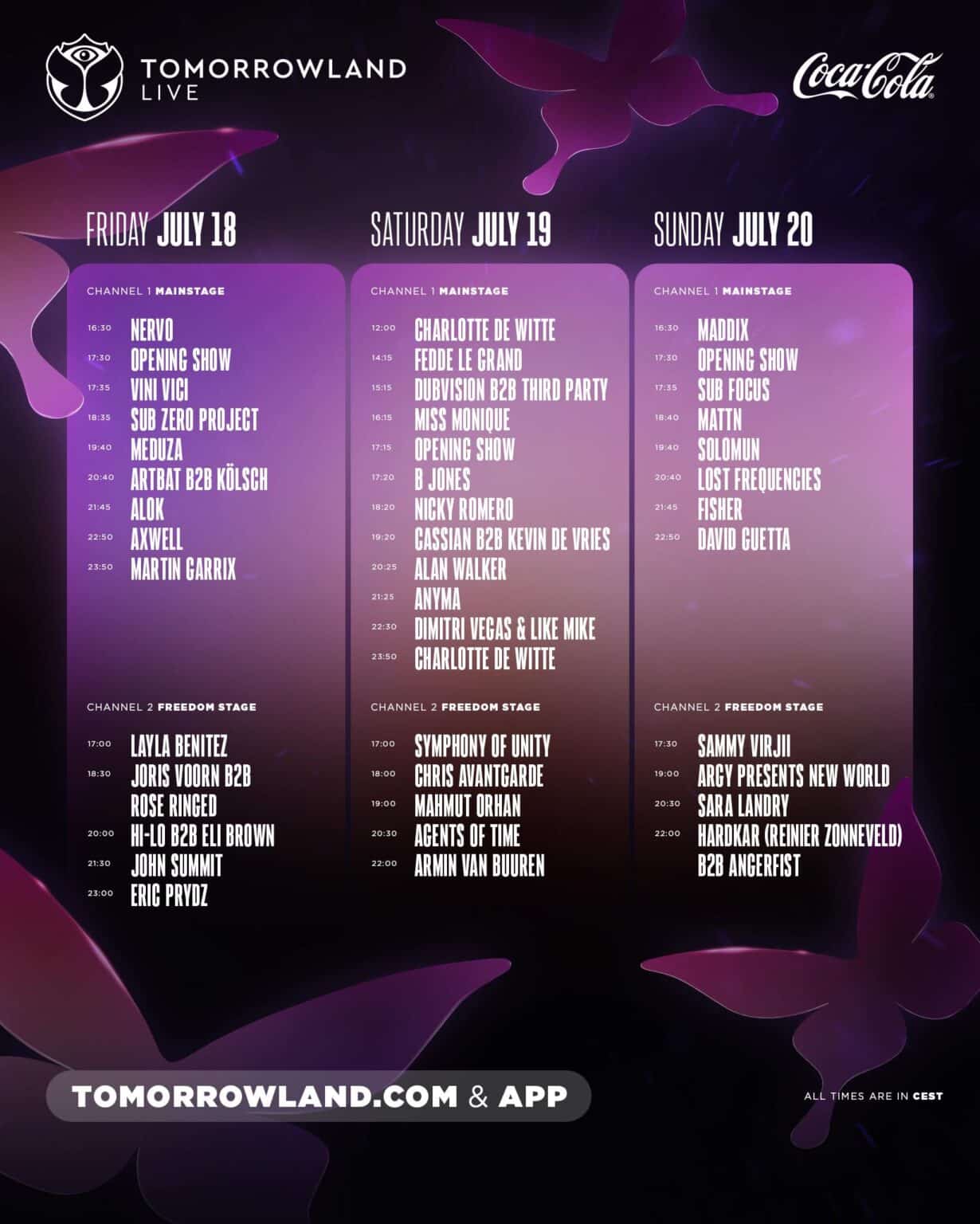 Tomorrowland 2025 Livestream Schedule & Info | EDM Identity
