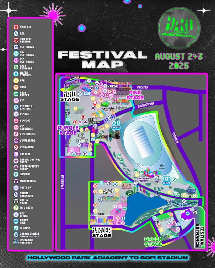 HARD Summer 2025 - Festival Map