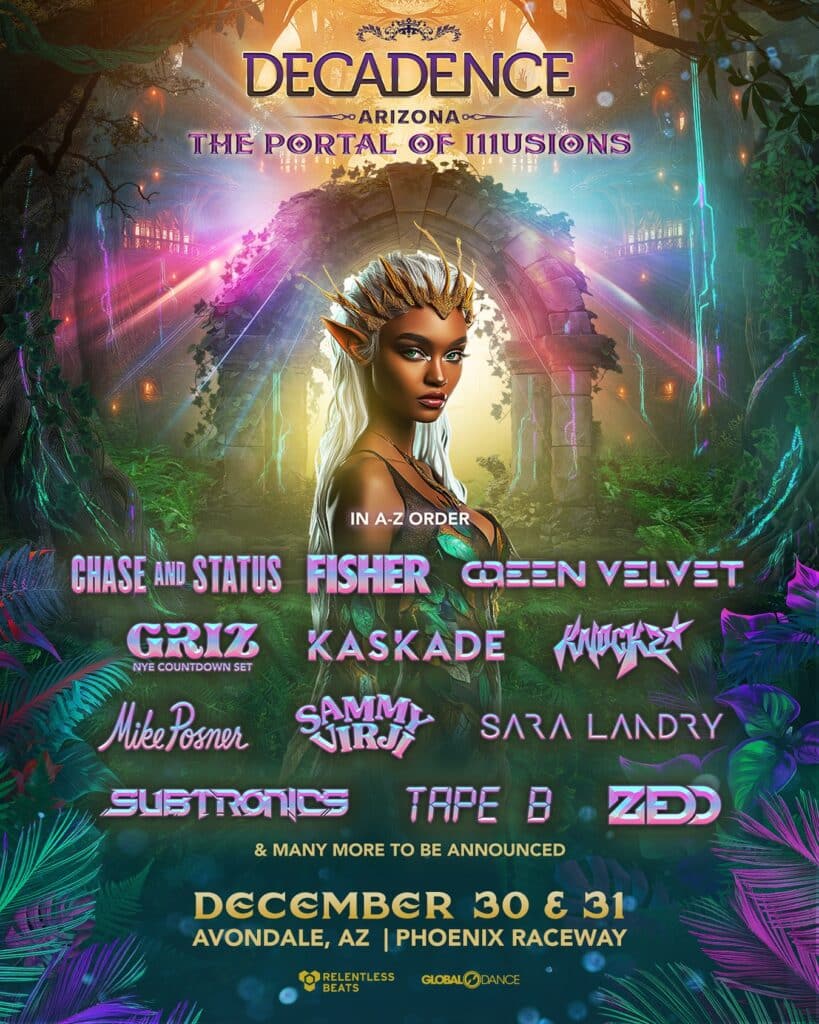 Decadence Arizona 2025 - Phase 1 Lineup
