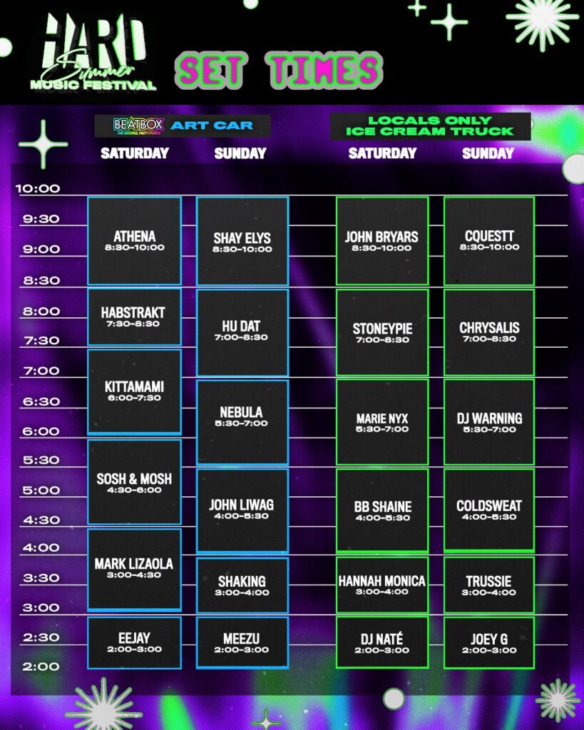 HARD Summer 2025 - Locals Only & Boombox Art Car Set Times