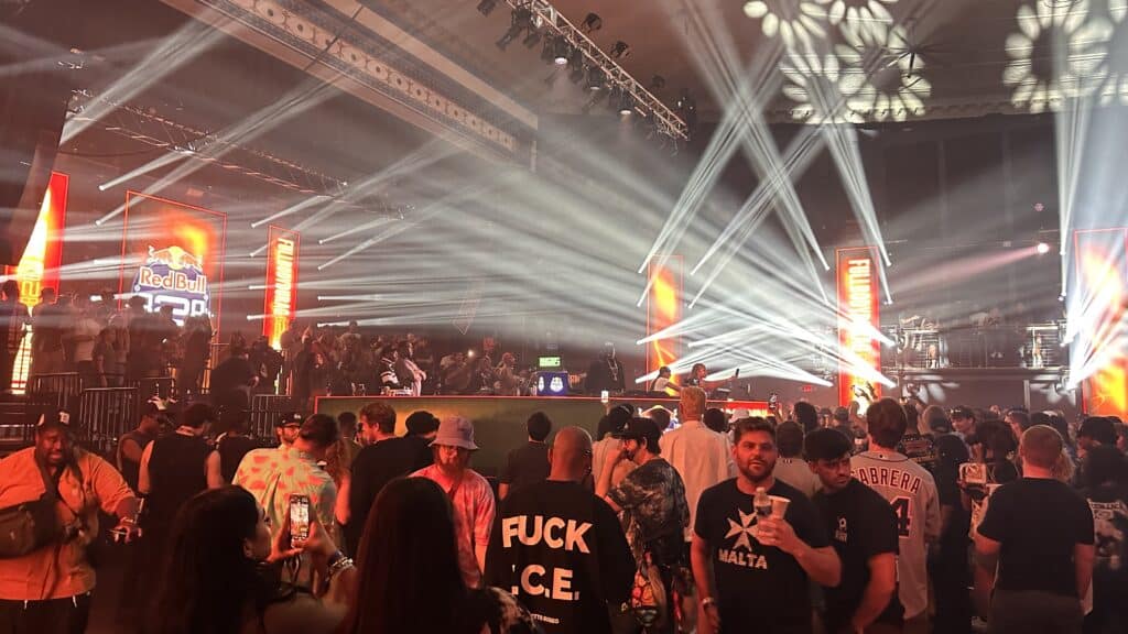 The dancefloor stayed packed for Red Bull B2B at the Majestic Theater in Detroit