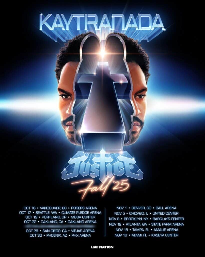 KAYTRANADA x Justice - Fall 2025 North American Tour - Dates & Venues