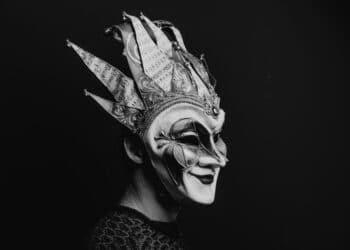 Boris Brejcha's Fckng Serious record label celebrates 10 years. Photo of Boris Brejcha with signature mask.