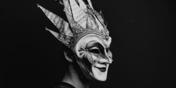 Boris Brejcha's Fckng Serious record label celebrates 10 years. Photo of Boris Brejcha with signature mask.