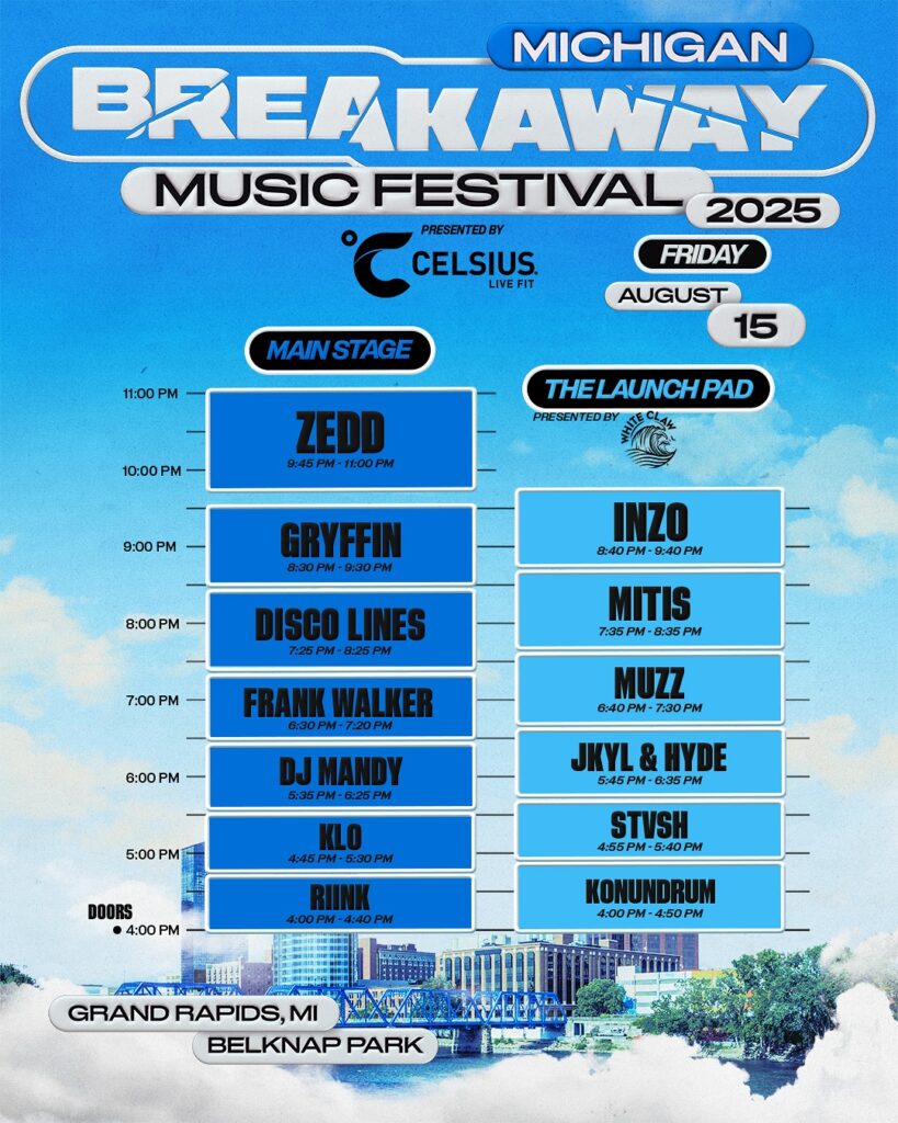 Breakaway Michigan 2025 - Set Times