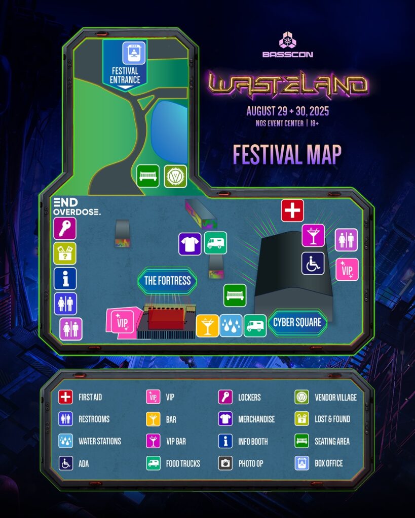 Basscon Wasteland 2025 - Festival Map