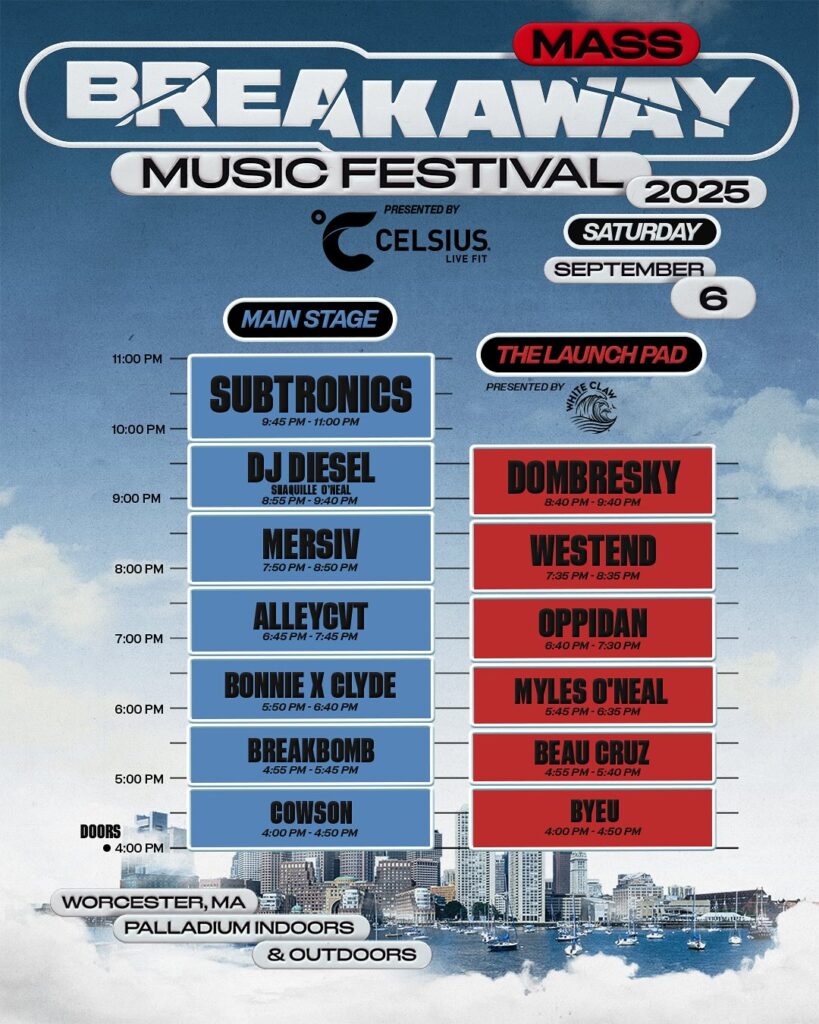 Breakaway Mass 2025 Set Times
