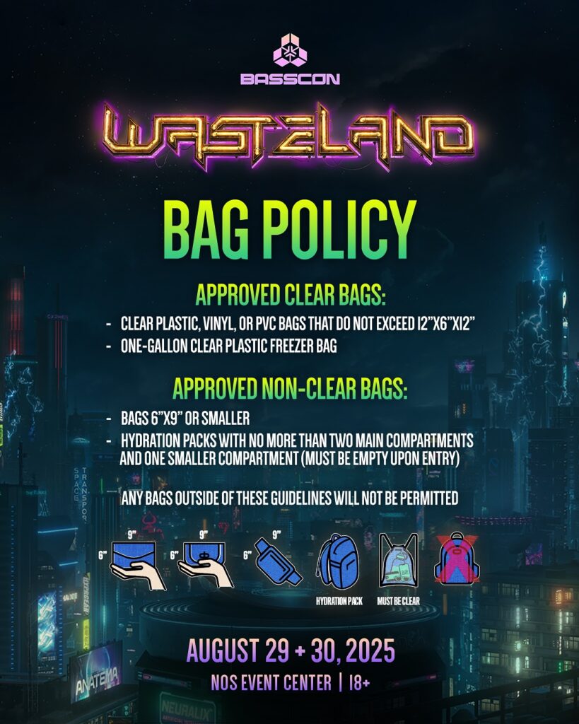 Basscon Wasteland 2025 - Bag Policy