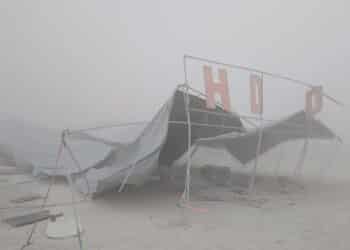 Burning Man 2025 Hair of the Dog Lounge Destruction