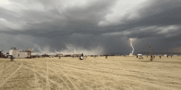 Burning Man 2025 lightning