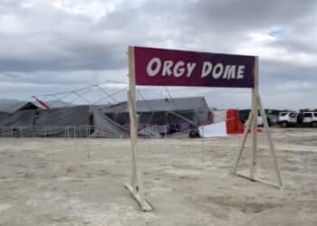 Burning Man Orgy Dome wreckage