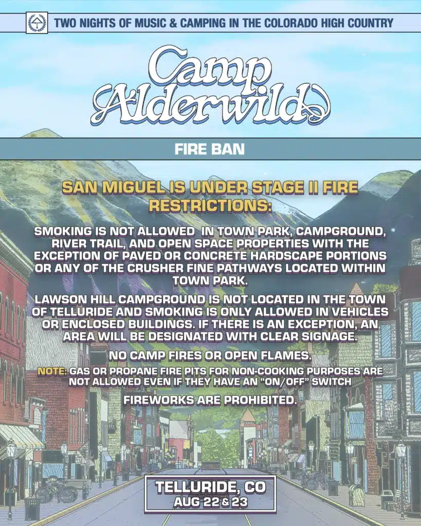 CampAlderwild fire ban