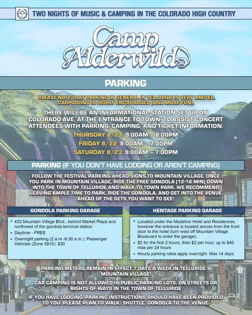 CampAlderwild parking