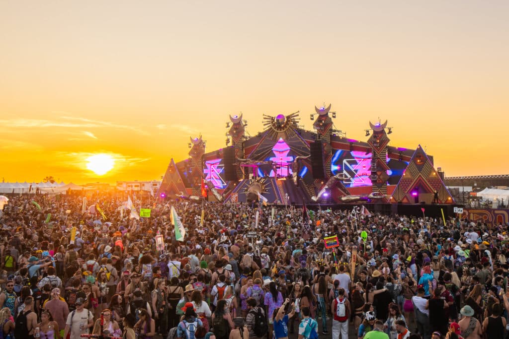 Elements Festival 2025 - Fire Stage at sunset