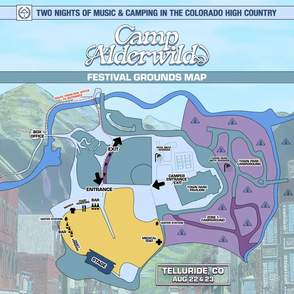 camp alderwild Festival Map