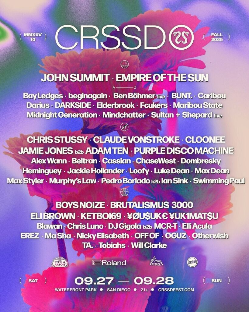CRSSD Festival Fall 2025 Final Lineup