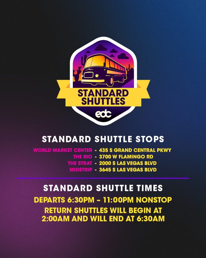 EDC Las Vegas 2026 Shuttle Info