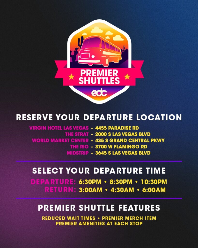 EDC Las Vegas 2026 Shuttle Info