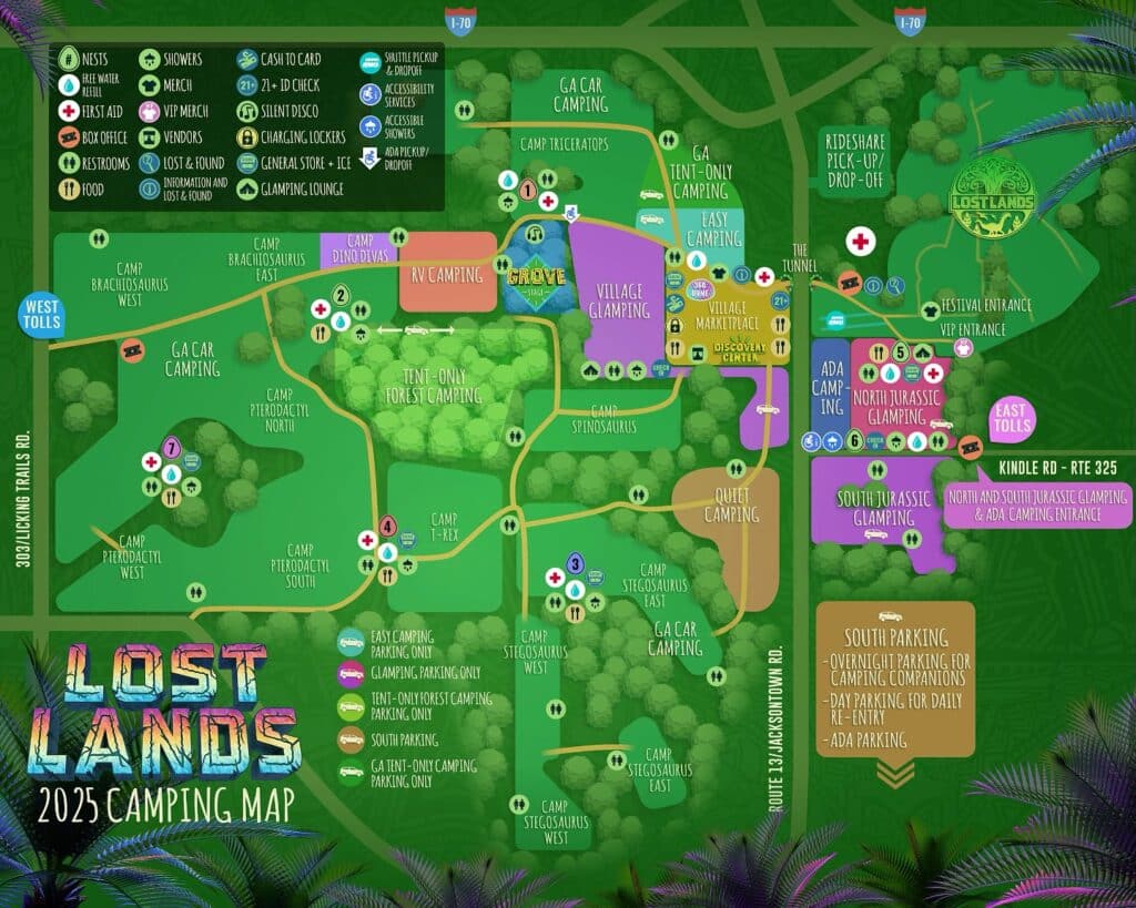 Lost Lands 2025 - Camping Map