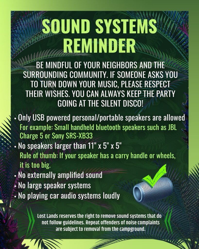 Lost Lands 2025 - Sound System Policy