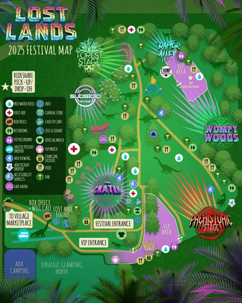 Lost Lands 2025 - Festival Map
