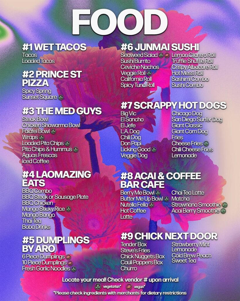 CRSSD Festival Fall 2025 – Food and Beverage Lineup