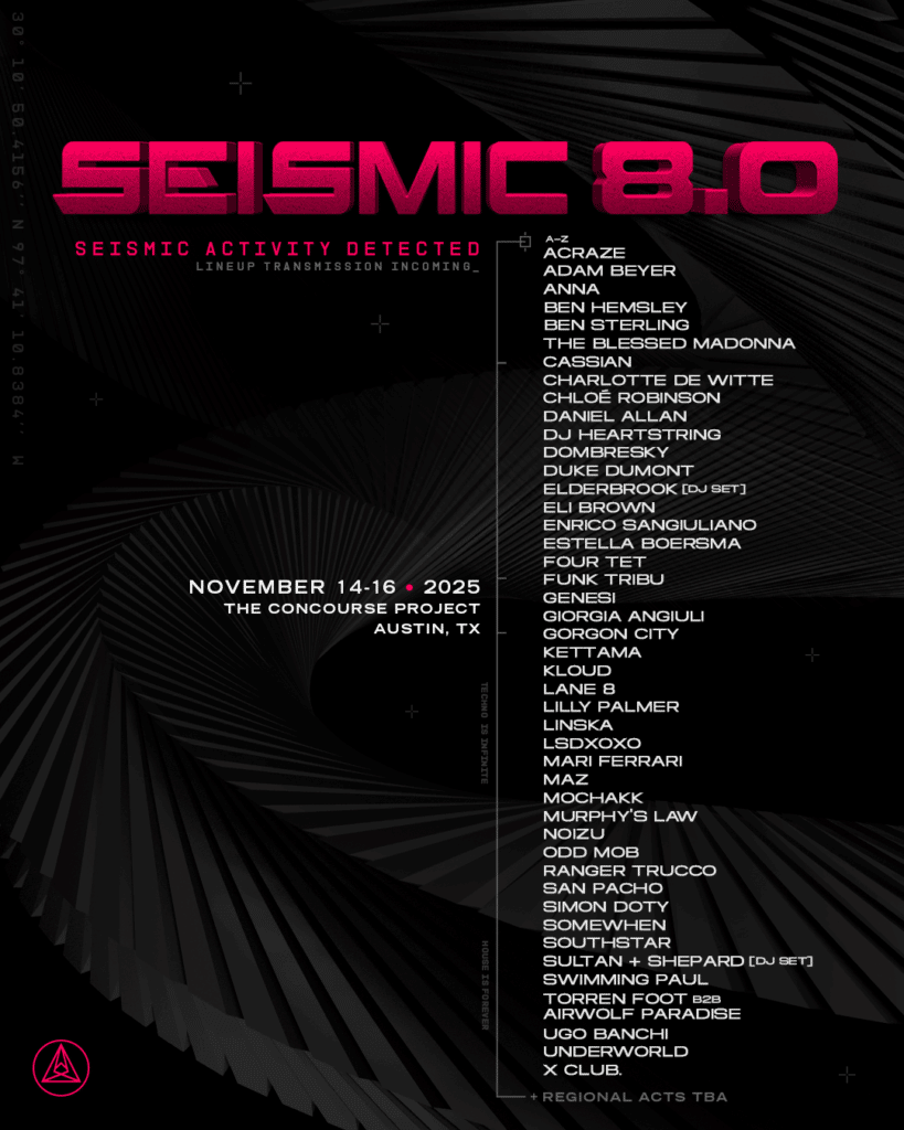 Seismic Dance Event 8.0 - Phase 2 Lineup