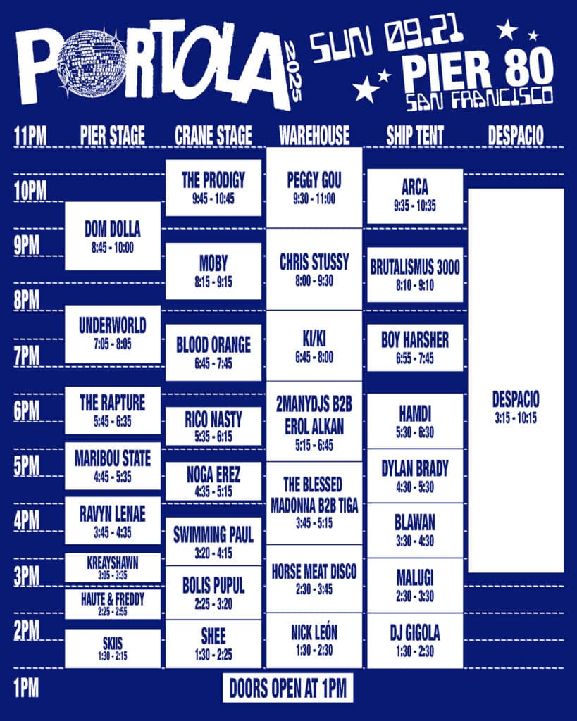 Portola Festival 2025 Set Times Sunday