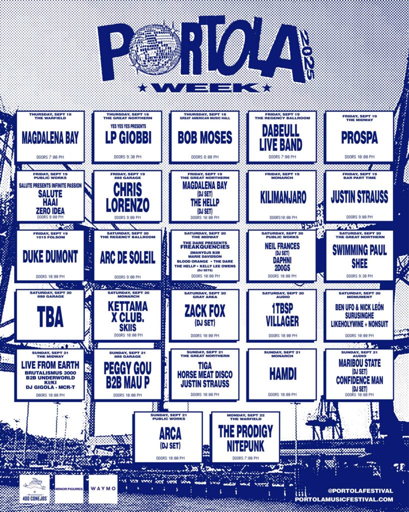 Portola Week 2025 - Final Lineup