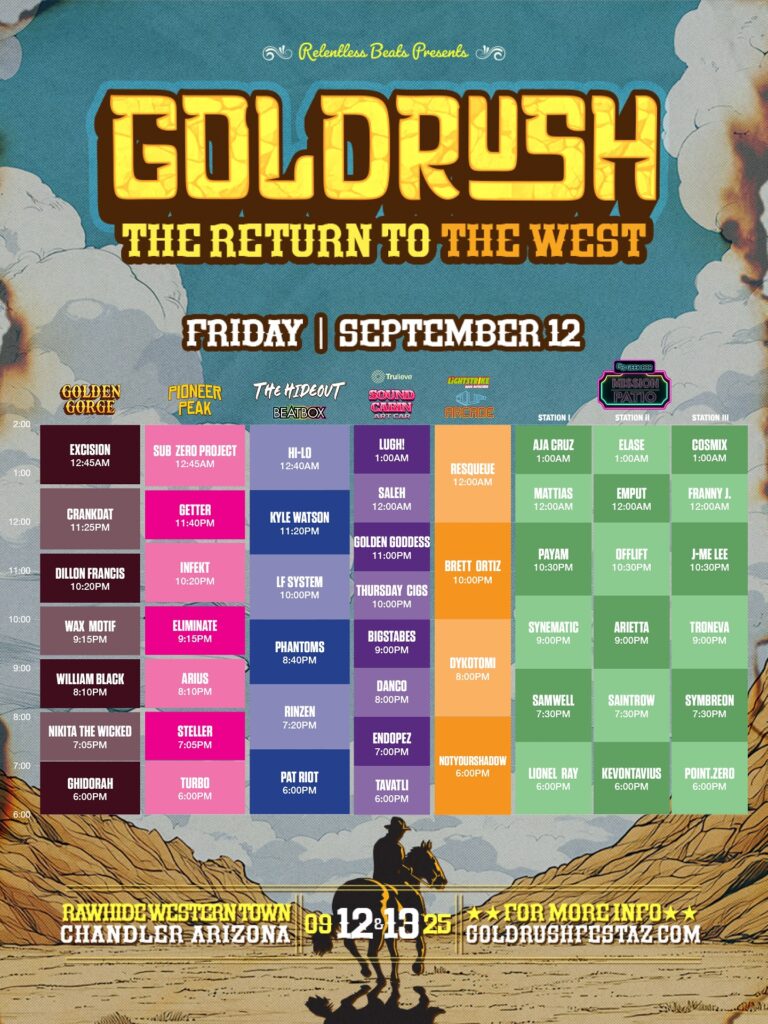 Goldrush Music Festival 2025 Set Times