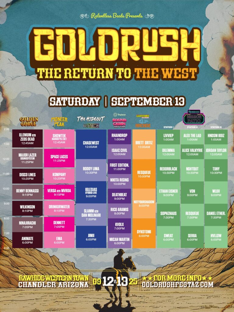 Goldrush Music Festival 2025 Set Times