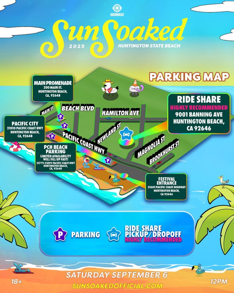 Sun Soaked 2025 Parking Map