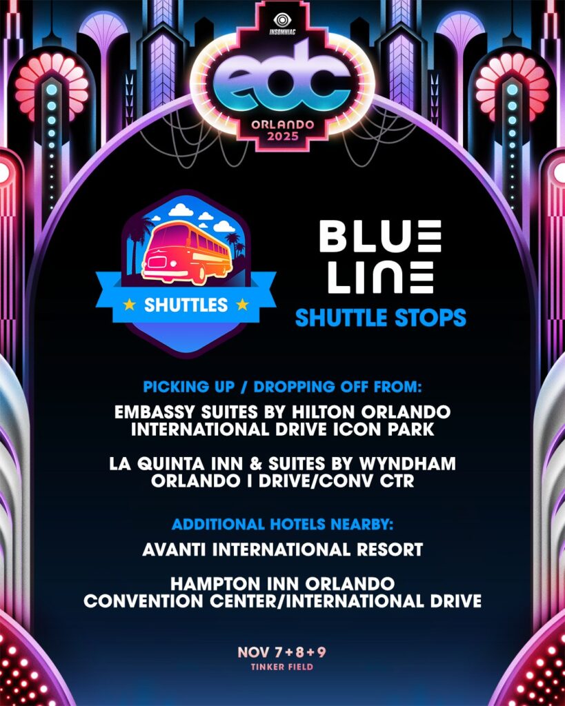 EDC Orlando 2025 - Shuttle Info