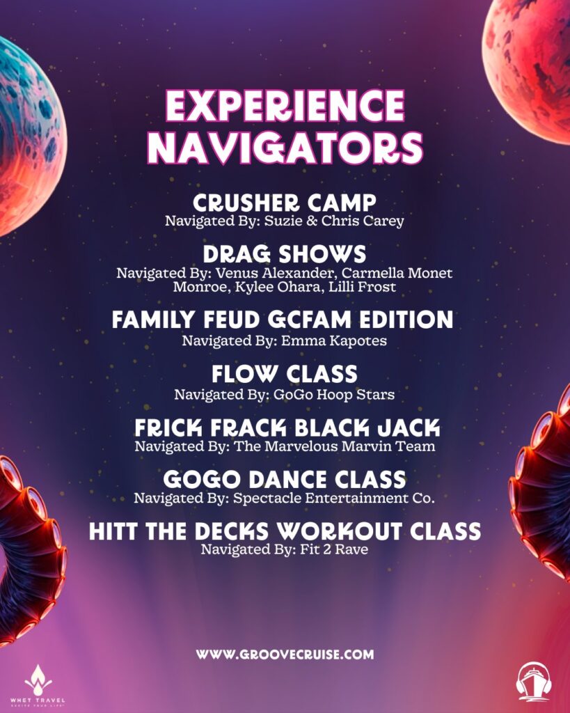 Groove Cruise Miami 2026 - Artist-Hosted Activities and Experiences