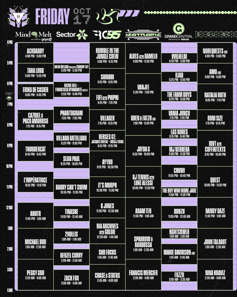 III Points Festival 2025 - Set Times Friday